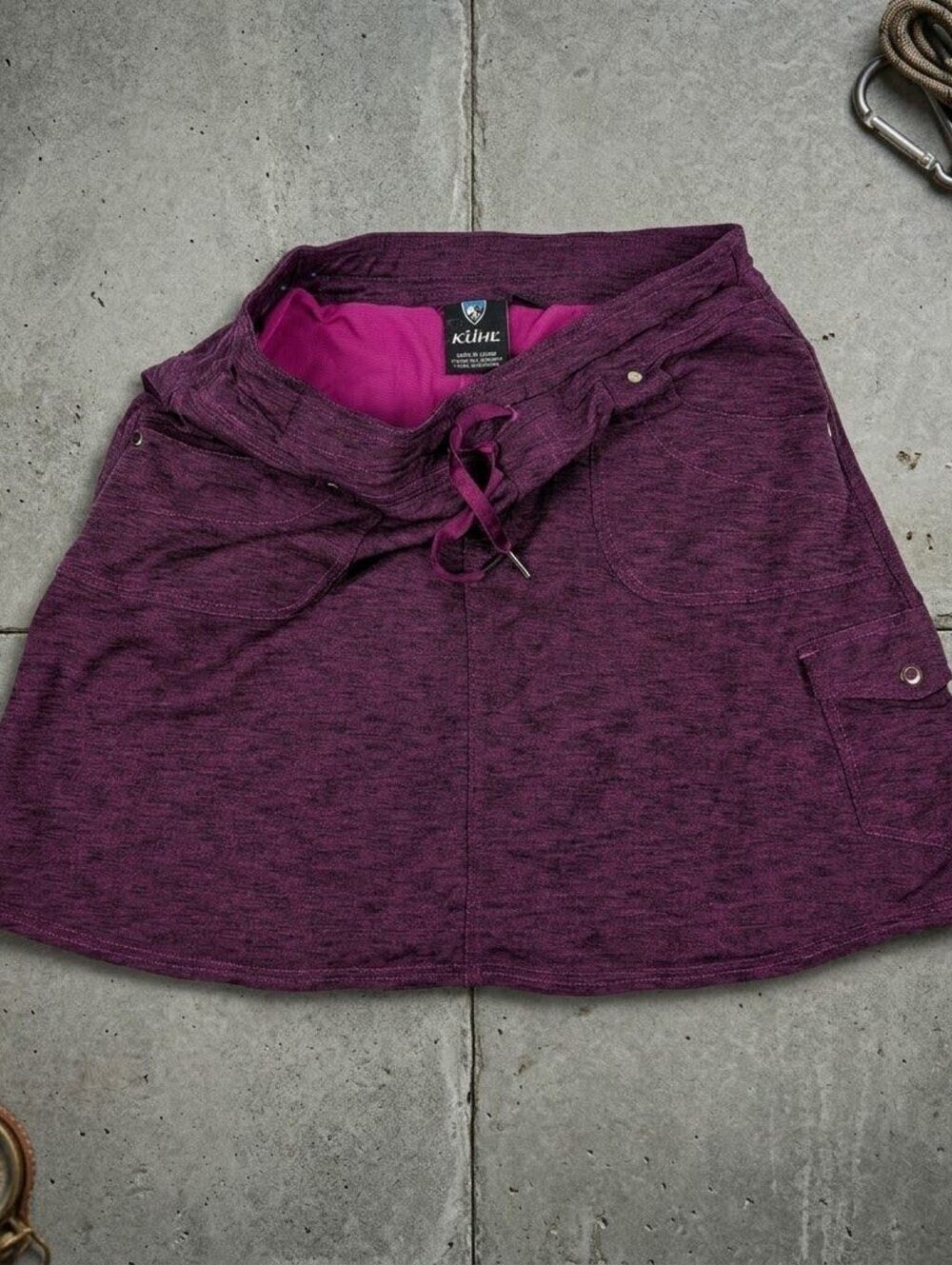 KUHL Womens S Purple Heathered Hiking Skirt Activewear Granola Girl Gorpcore